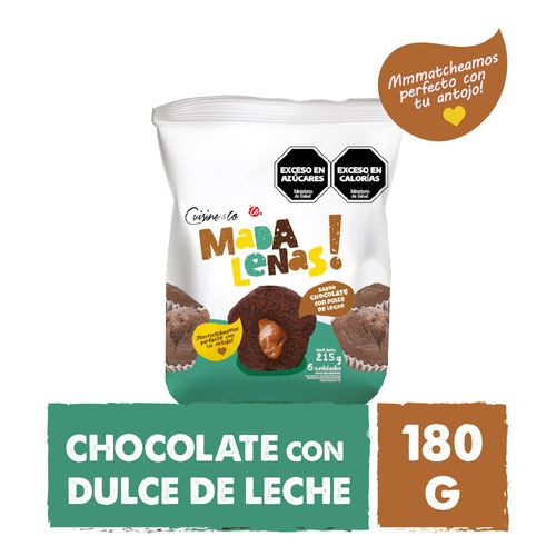 Madalenas Chocolate Con Dulce De Leche Cuisine And Co. 180 Gr