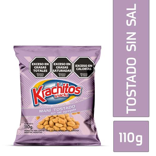 Maní Tostado Sin Sal Krachitos 110 Gr