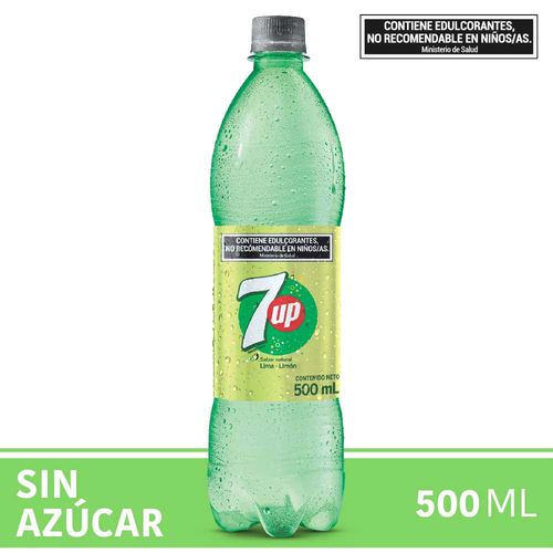 7up Lima Limón Sin Azúcar 500 Ml