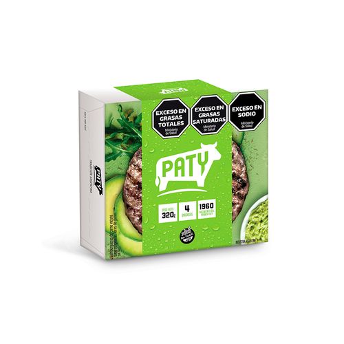 Hamburguesas Paty De Carne Verde 4 U - 320 Gr