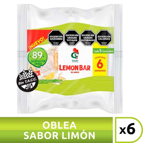 Barrita De Arroz Snacks Lemonbar Gallo X 6 U