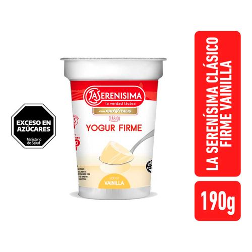Yogur Firme Vainilla La Serenisima Clasico 190gr