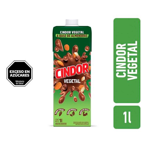 Leche Chocolatada De Almendras Y Cacao Cindor 1 Lt