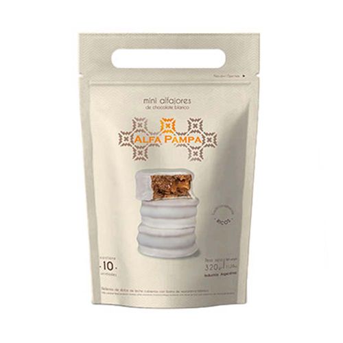 Alfajor Mini Chocolate Blanco Alfa Pampax320g