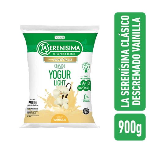 Yogur Bebible Descremado Vainilla La Serenísima Clásico 900gr