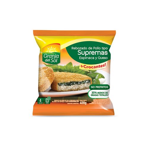 Supremas Granja Del Sol Espinaca Y Queso 400 Gr