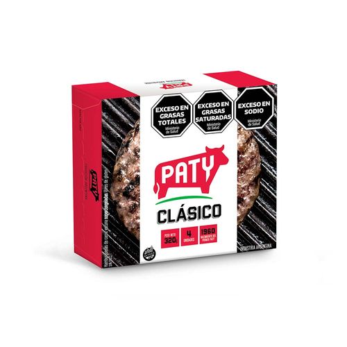 Hamburguesas Paty De Carne 4 U - 320 Gr