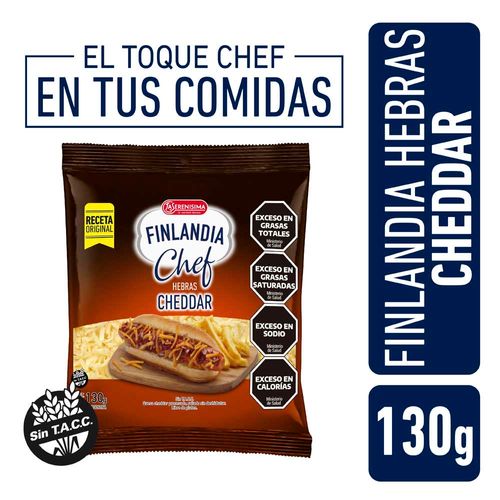 Queso Cheddar  La Serenisima Finlandia Chef Hebras 130gr