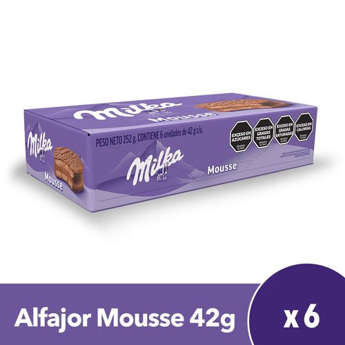 Alfajor Milka Simple Mousse 42 Gr Display - 6 U