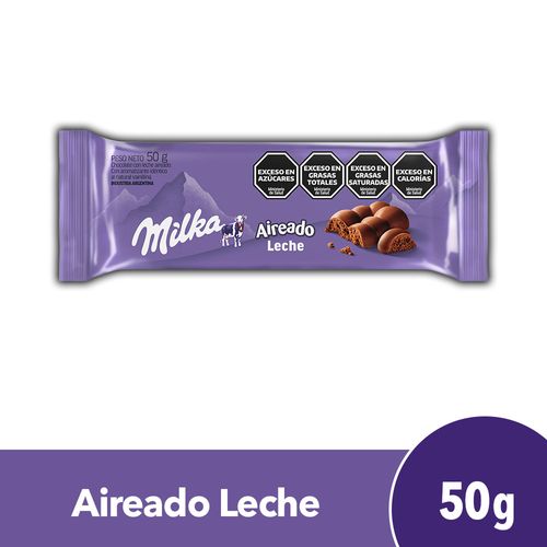 Chocolate Milka Aireado Con Leche 50 Gr