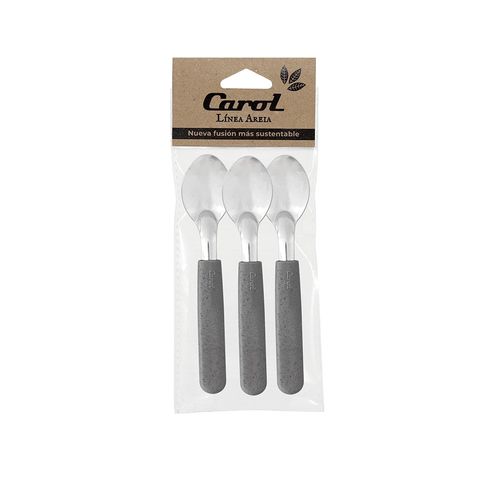 Cucharita De Te X 3 Gris Areia Carol