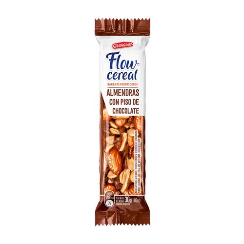 Barra Almendras Enteras Con Piso De Chocolate Flow 30 Gr