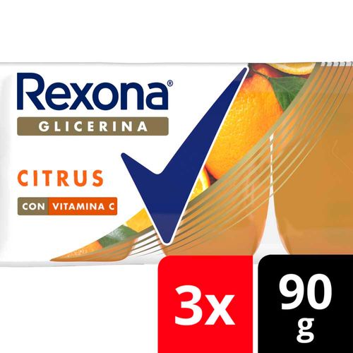 Jabón De Glicerina En Barra Rexona  Citrus  3x90 G Multipack