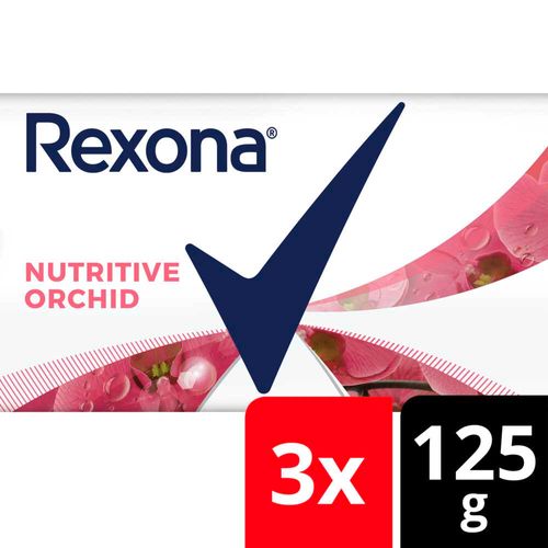 Jabon En Barra Rexona  Nutritive Orchid 3x125 G Multipack