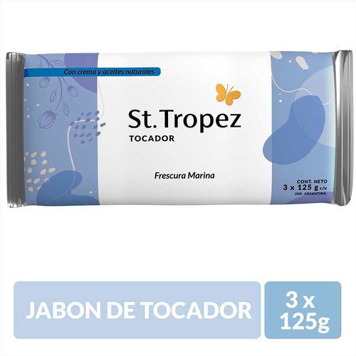 Jabón Tocador St Tropez Frescura Marina 3x125