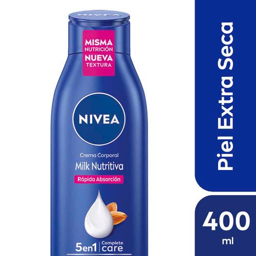 Crema Corporal Nivea Milk Nutritiva 5 En 1 400 Ml