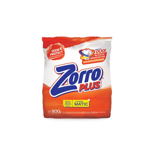 Detergente Polvo Zorro Clásico X 800g