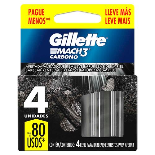 Repuesto Mach3 Carbono 4 Un Gilette