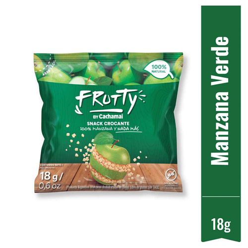 Snack Manzana Verde Deshidratada Frutty 18 Gr