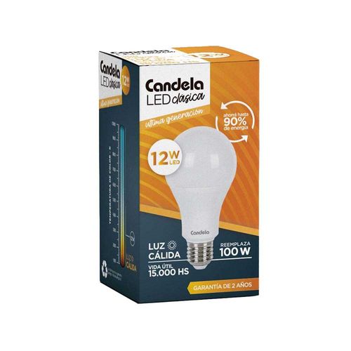 Led Bulbo E27 Cálida 12w Candela