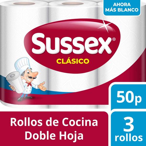 Rollo Cocina Sussex Clásico - 50 Paños X 3 U