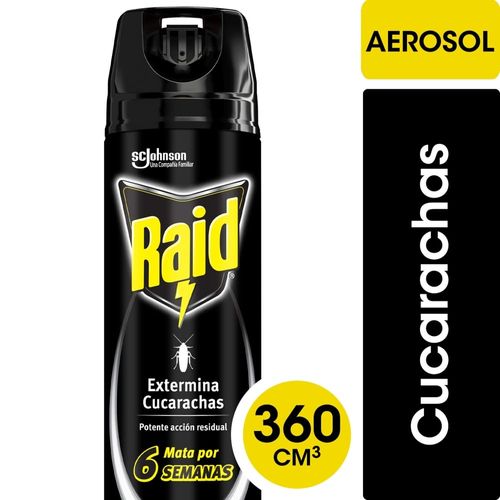 Insecticida Raid Exterminador Cucarachas Aerosol 390cc