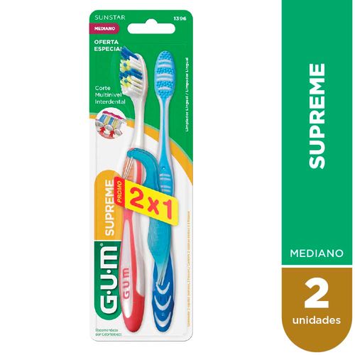 Cepillo Dental Gum Supreme Mediano Pack Ahorro