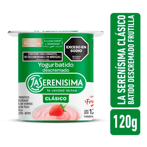 Yogur Batido Descremado La Serenísima Frutilla 120 Gr