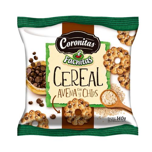 Galletitas Fachitas Cereal Avena Y Chips X 40g