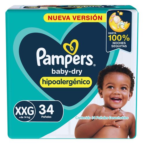 Pañales Pampers Babydry Xxg 34u