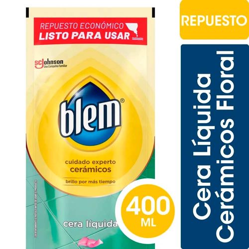 Cera Líquida Pisos Cerámicos Blem Floral Repuesto 450ml