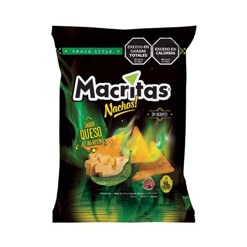 Nachos Queso Y  Jalapeño Macritas 90 Gr