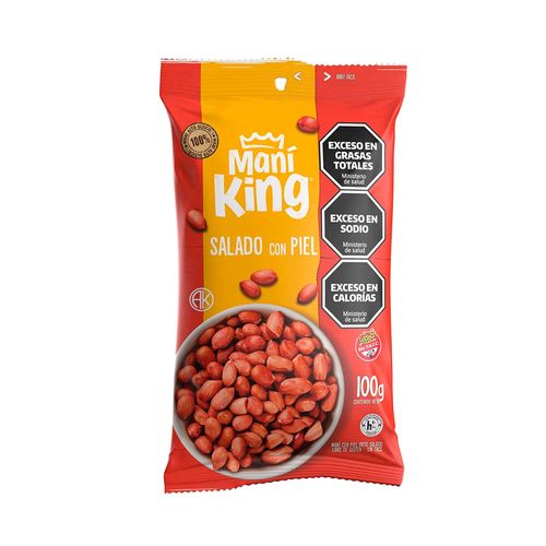 Maní Salado Con Piel Mani King 100 Gr