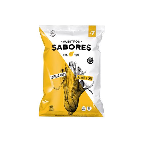 Tortillas Chips De Maiz Y Chia Nuestros Sabores 80 Gr