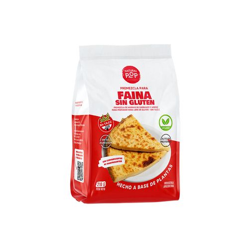 Fainá Sin Gluten Natural Pop 210 Gr