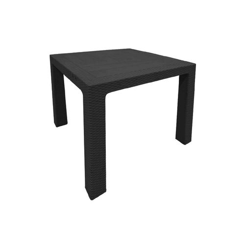 Mesa Simil Rattan  80x80 Negro Poo