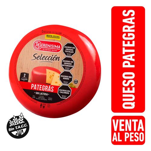 Queso Pategrás La Serenisima Horma - Mínimo 1 Kg Mayorista