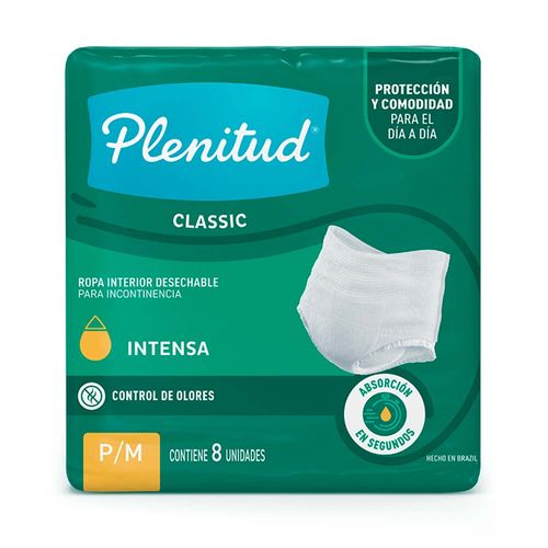 Ropa Interior Desechable Plenitud Classic P-M 8 x 1 U