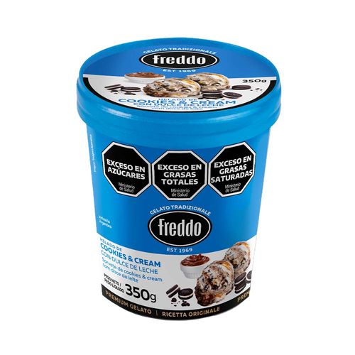 Helado Freddo Cookies And Cream Dulce De Leche 350 Gr