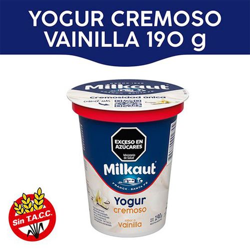 Yogur Milkaut Cremoso Vainilla 190 G