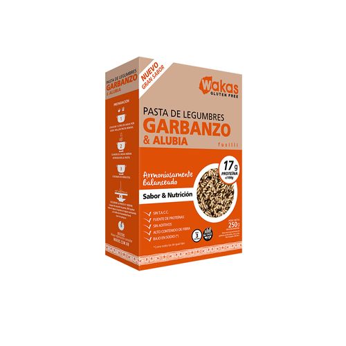 Fusilli De Garbanzos Y Alubia Wakas X 250g