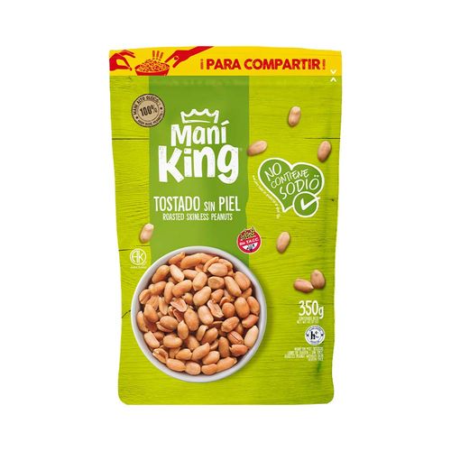 Maní Tostado Sin Piel Mani King 350 Gr