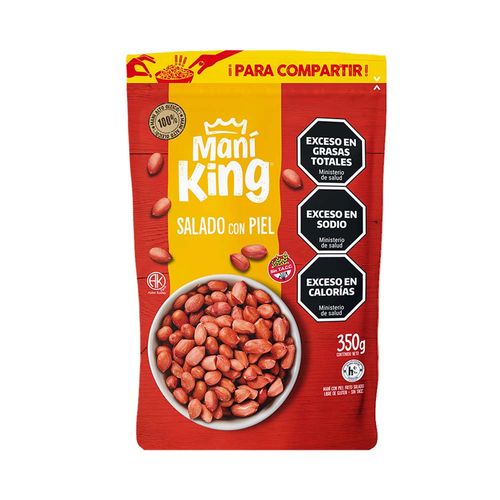 Maní Mani King Salado Con Piel X350g