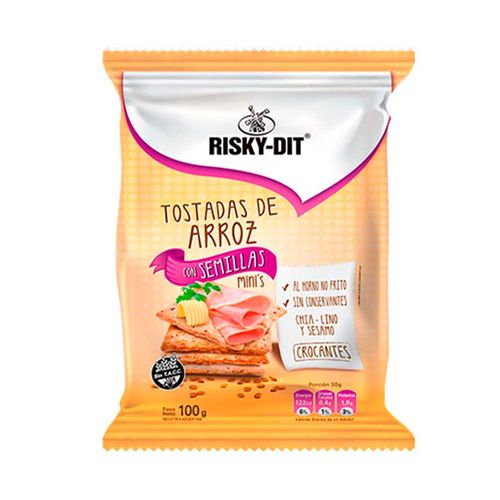 Tostadas De Arroz Con Semillas Mini´s Risky-dit 100 Gr