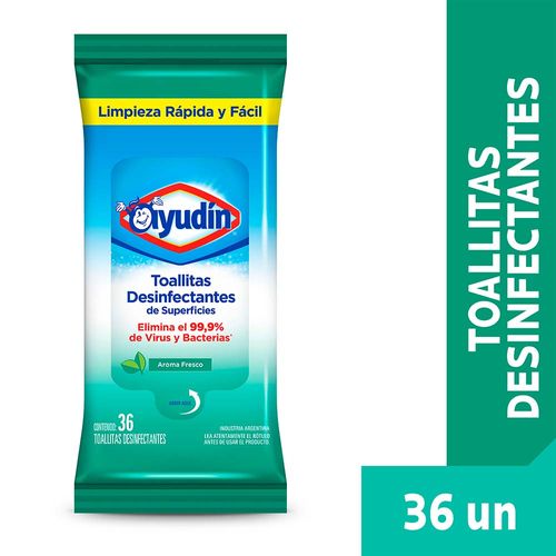 Toallitas Desinfectantes Ayudin Fresco 36u