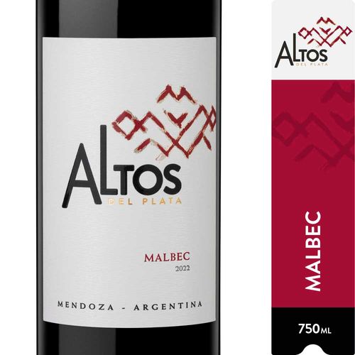 Vino Tinto Altos Del Plata Malbec 750 Cc