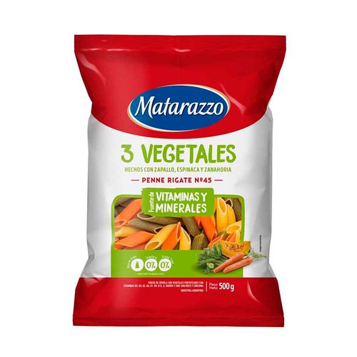 Fideos Matarazzo Penne Rigate N45 X500g