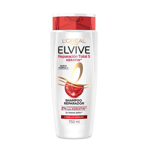 Shampoo Elvive Reparación Total 5 Keratin 750 Ml