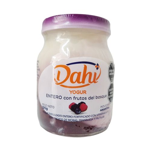 Yogur Dahí Entero Colchon Frutos Del Bosque 190g