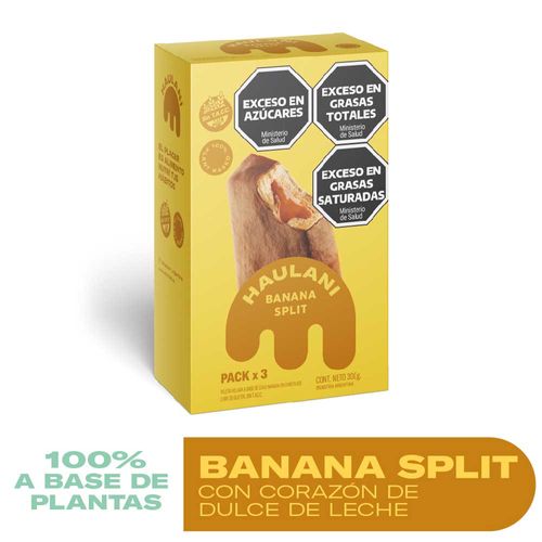 Paletas Heladas Haulani Banana Split Bañada 300 Gr